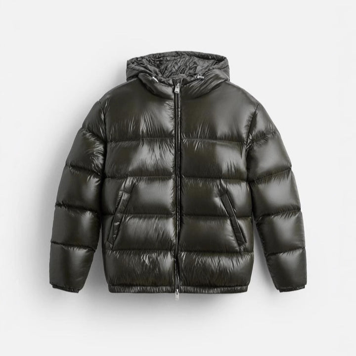 Ladies elegant quilted jacket with hood Lune London