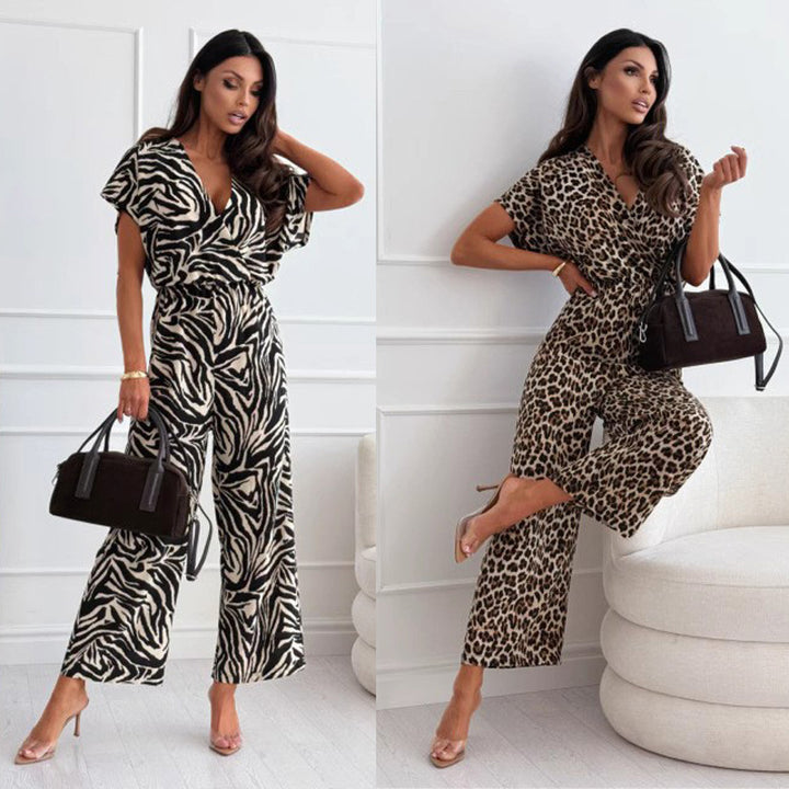 Beautiful women's animal print jumpsuit Lune London