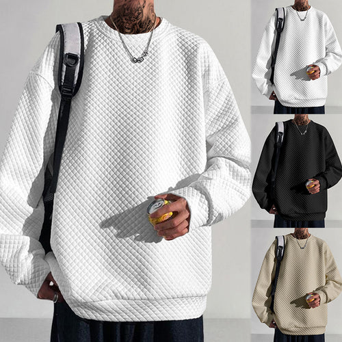 Men's casual sweatshirt with textured surface Amarae