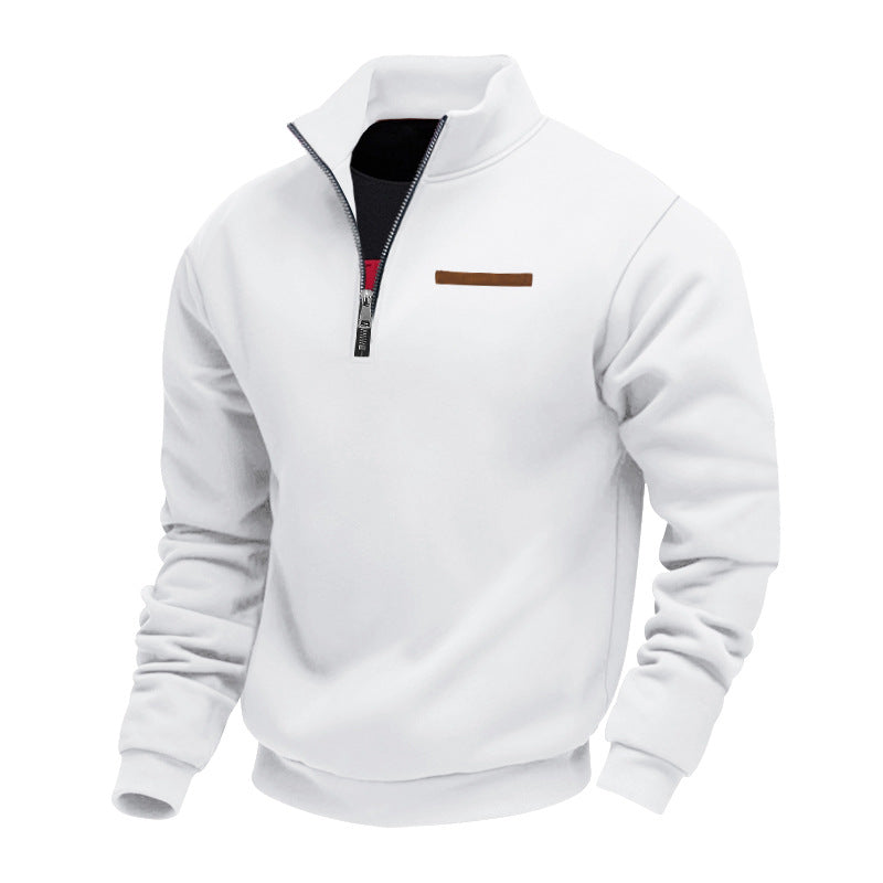 Men's High-Quality Fleece Pullover with Half Zip Lune London