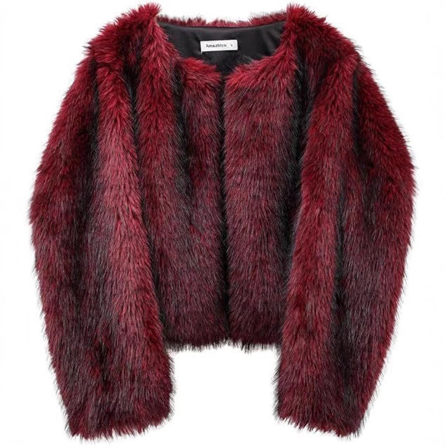 Ladies Padded Faux Fur Jacket Amarae