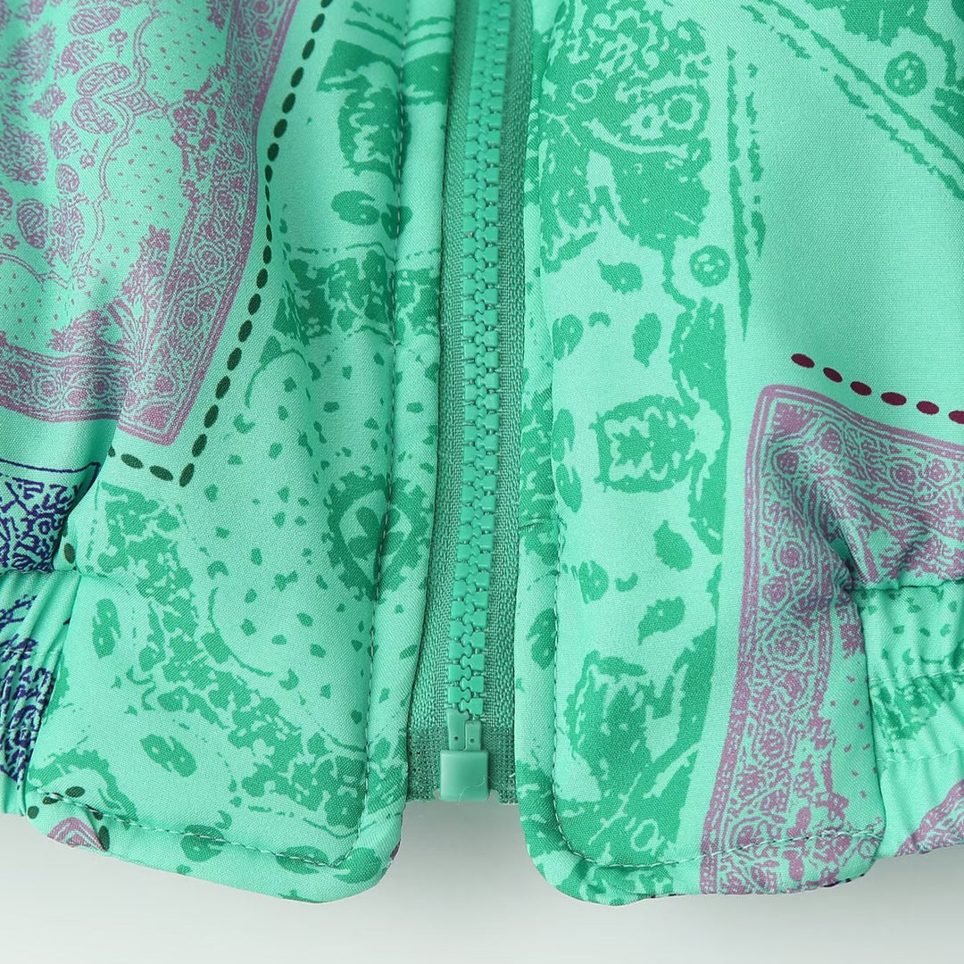 Women's cropped bomber jacket with bandana pattern and elastic hem Amarae