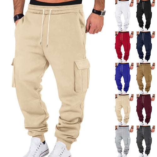 Men's cargo jogger pants with elastic waistband and handy pockets Amarae