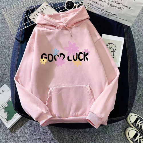 Women's hoodie with cheerful design and printed lettering Chic & Stil