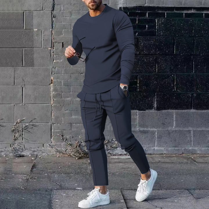 Men's Long Sleeve Sporty Top with Practical Jogging Pants Lune London