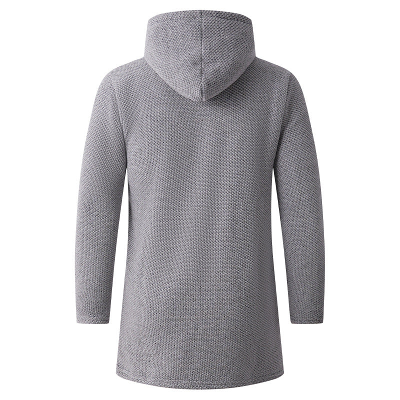 Casual hoodie jacket for men with exposed zipper and practical hood Lune London