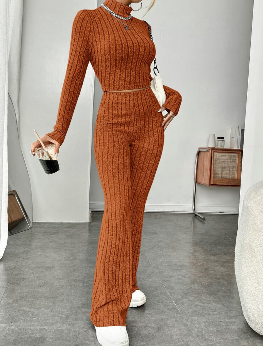Amarae ribbed sporty loungewear set for women
