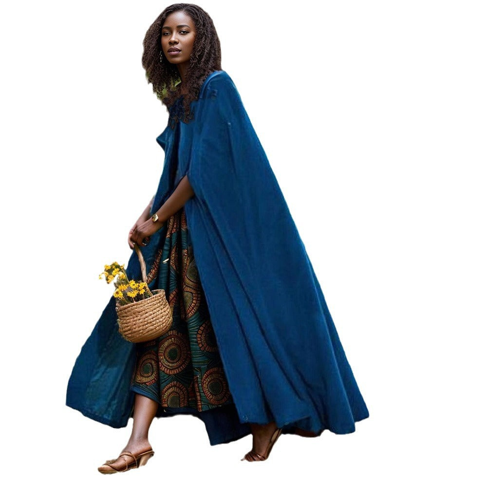 Women's modern cut cloak with hood Chic und Stil