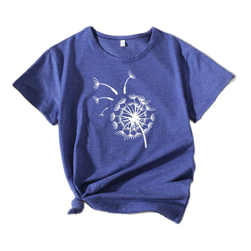 Women Graphic T-Shirt Dandelion Relaxed Fit Amarae