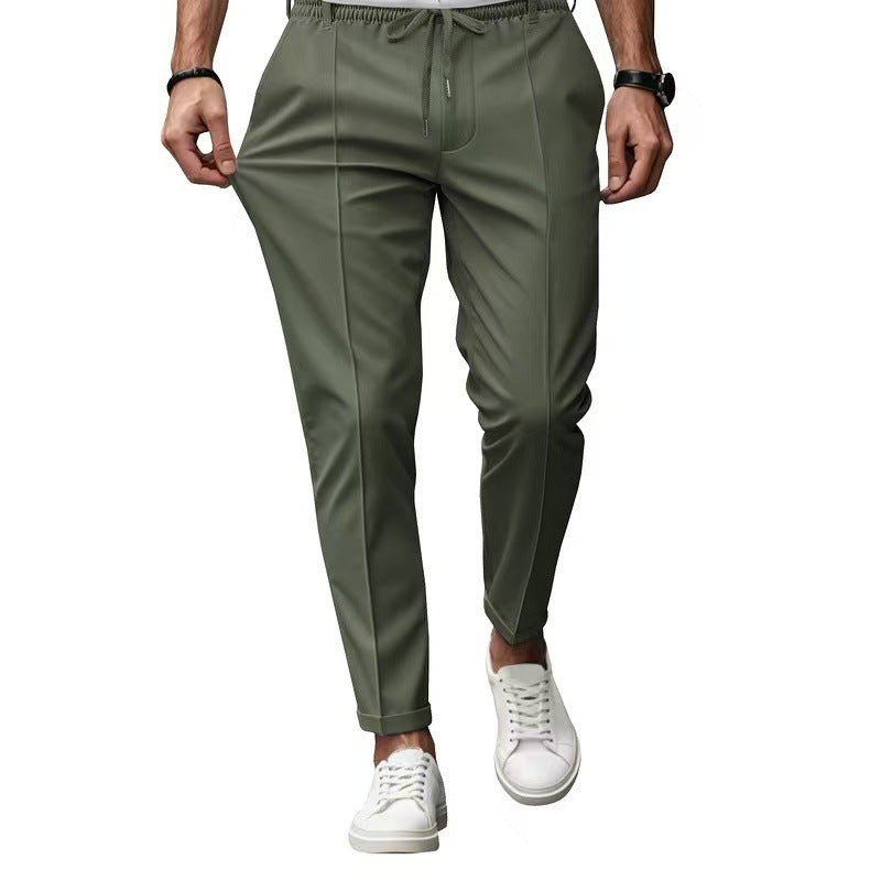 Men's elegant casual pants with elastic waistband and side pockets Lune London