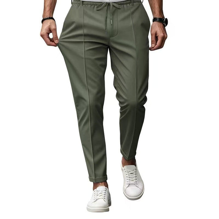 Men's elegant casual pants with elastic waistband and side pockets Amarae