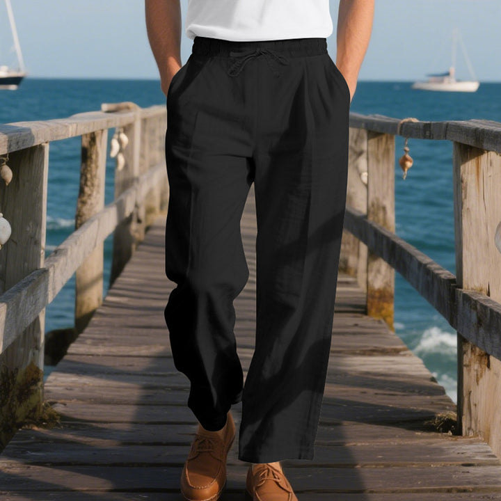 Casual beach pants for men with elastic waist and practical side pockets Lune London