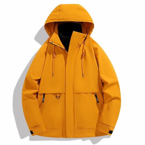 Men's waterproof outdoor jacket with adjustable hood and practical pockets Amarae