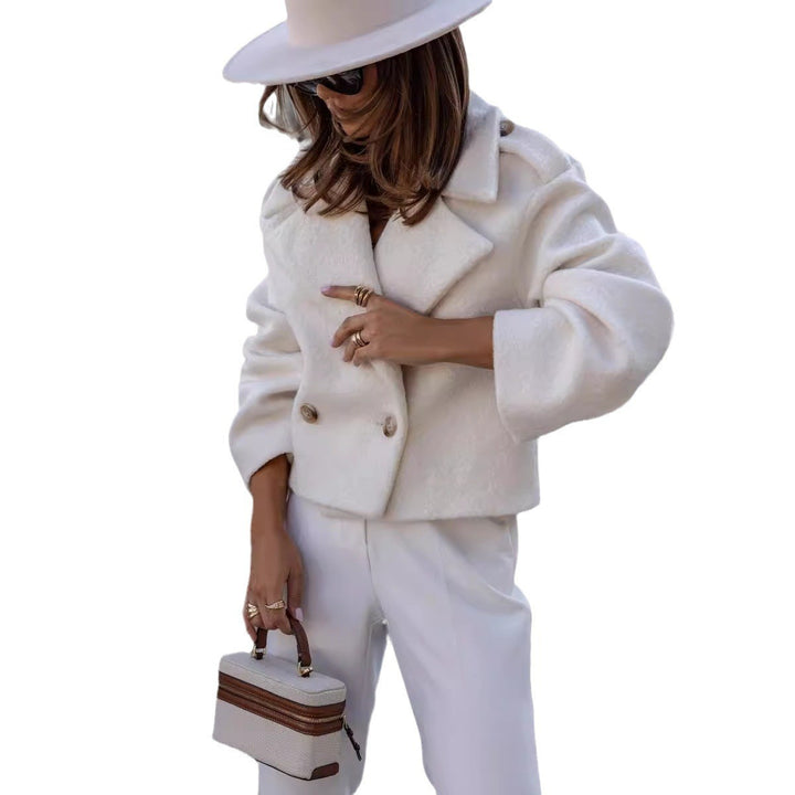 Women Fashion Cropped Jacket in High-Quality Fabric Lune London