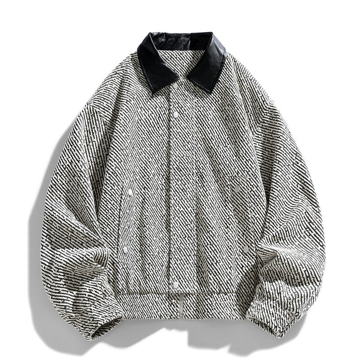 Ladies fashionable quilted jacket with shiny collar Lune London