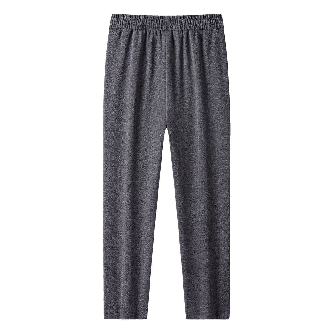 Men's joggers with herringbone pattern, elastic waistband, and drawstring Amarae