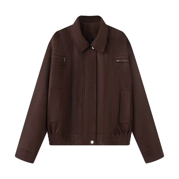 Ladies stylish transitional jacket with original collar Lune London