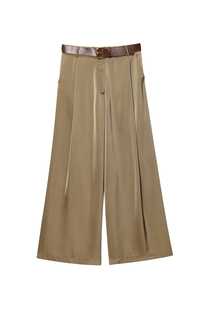 Women elegant wide pant Palazzo with belt Lune London