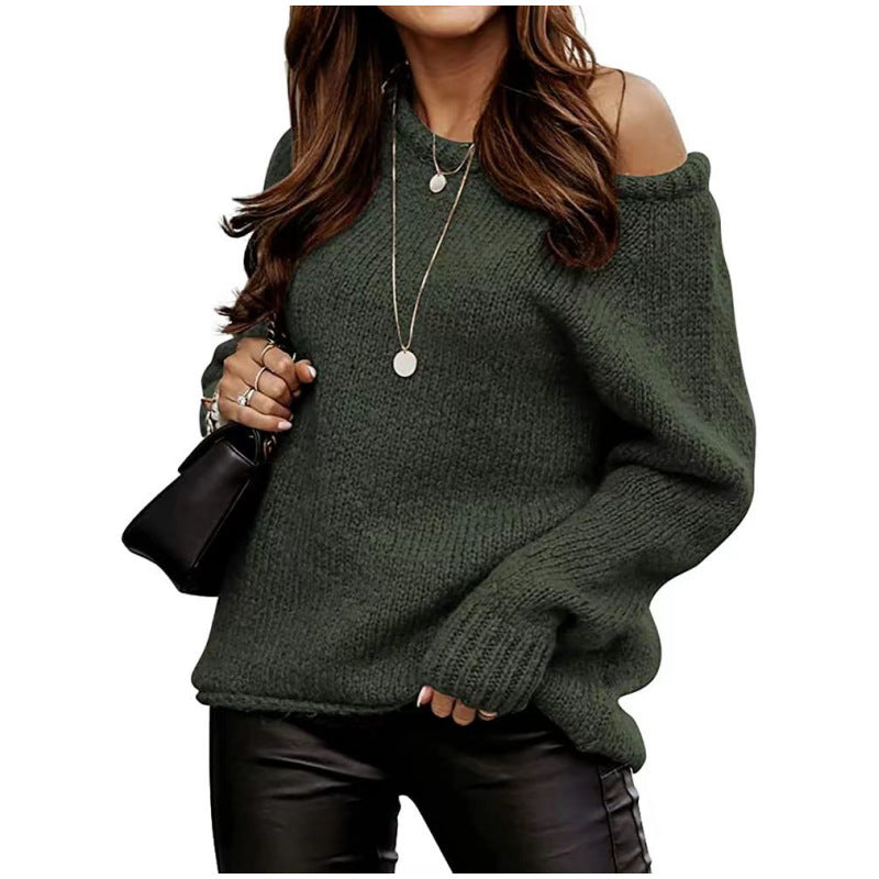 Women's Off-Shoulder Knit Sweater Lune London