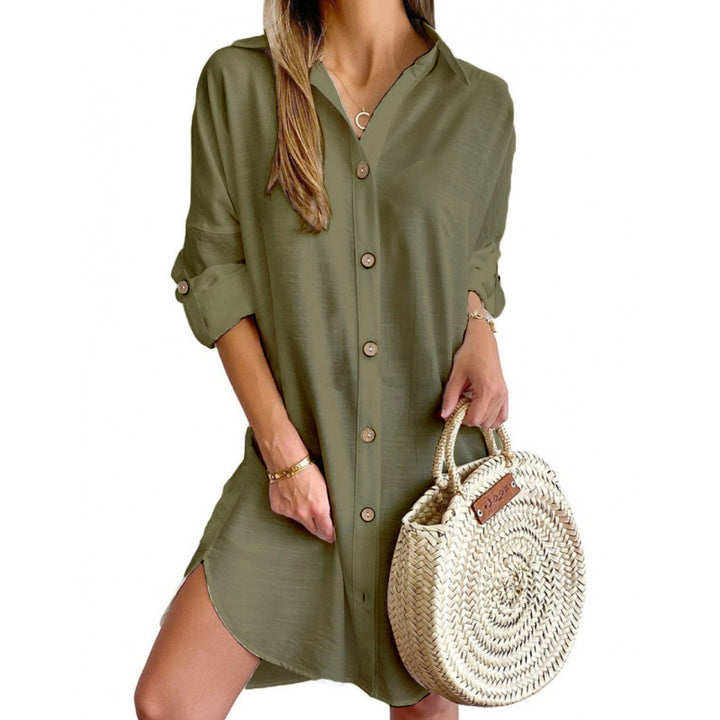 Casual shirt dress for women in lightweight fabric with button closure Lune London