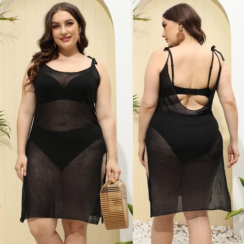 Amarae transparent knitted beach dress for women