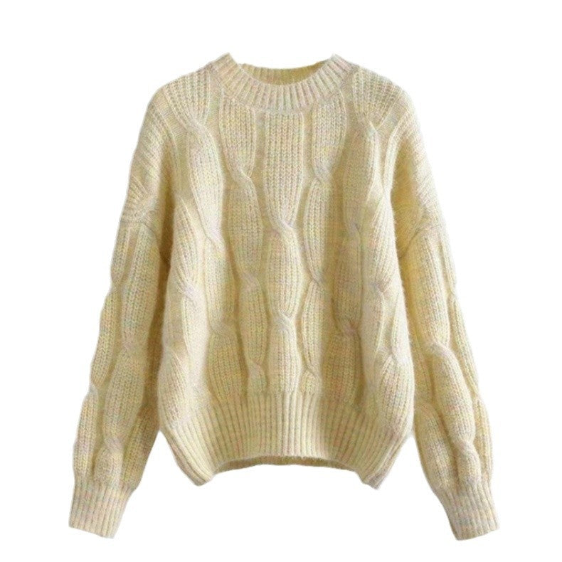 Chunky knit sweater for women with an innovative wave pattern Lune London