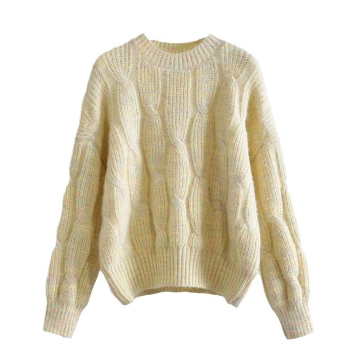 Chunky knit sweater for women with an innovative wave pattern Lune London