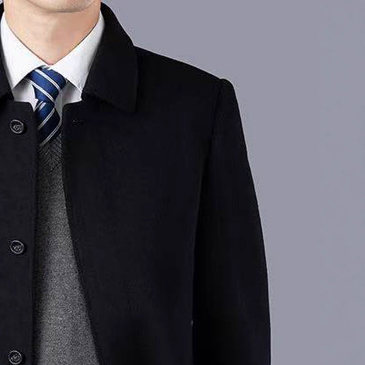 Classic transitional coat for men in high-quality wool blend Lune London