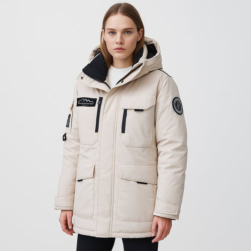 Winter ladies parka with practical pockets and adjustable hood system Amarae
