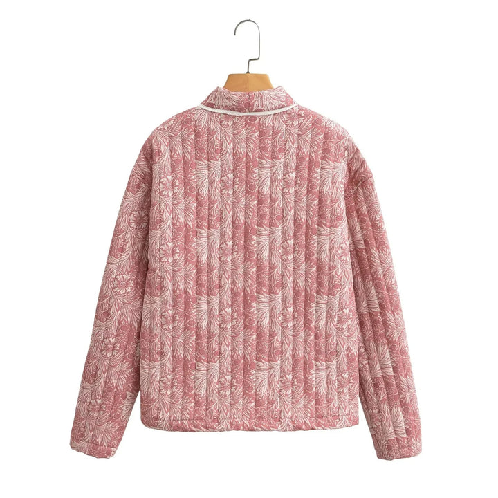 Women's quilted kimono jacket with floral all-over print Amarae