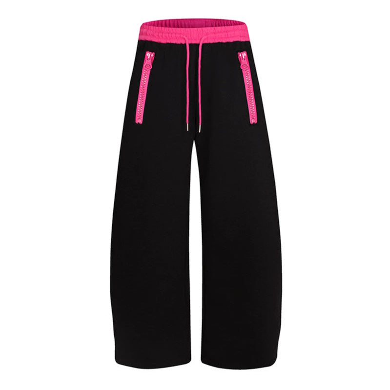 Ladies wide lounge pants with high comfort waistband, drawstring and zip pockets Amarae