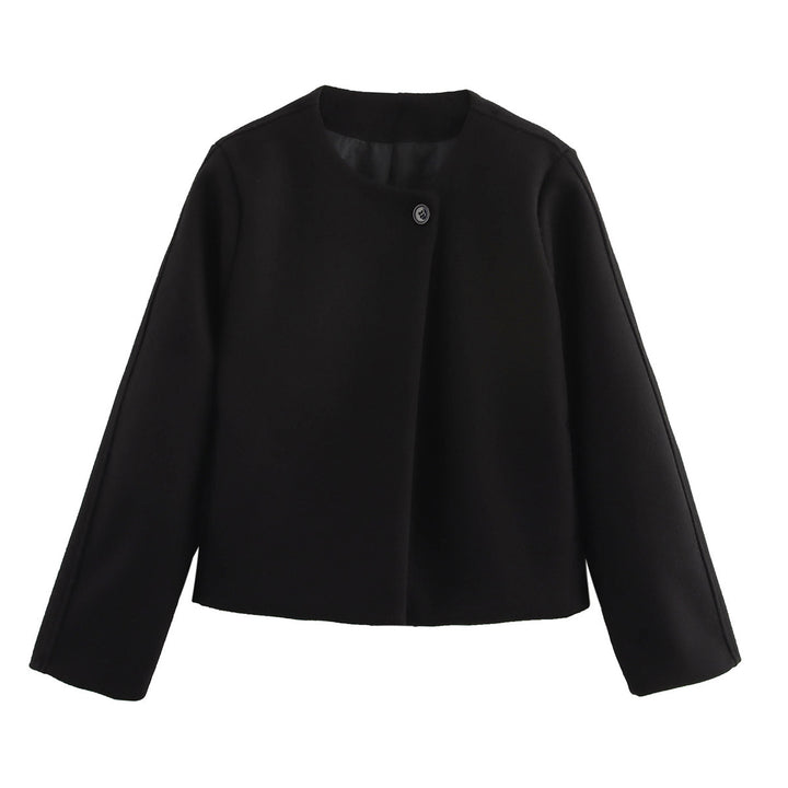 Fashionable short jacket for women with a minimalist design and an elegant button closure Lune London