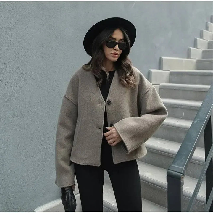 Ladies oversized wool-blazer Lune London