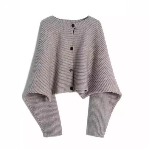 Fashion knitted jacket for women with button detail and structured design Amarae