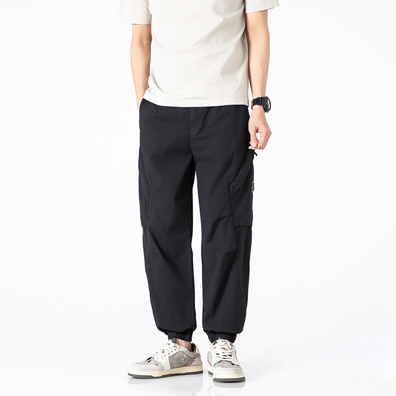 Casual cargo pants for men with elastic waist Lune London