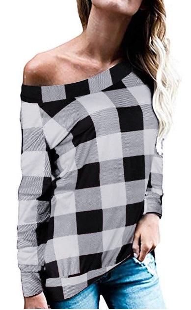 Women’s top with off-shoulder design and trendy leopard pattern Amarae