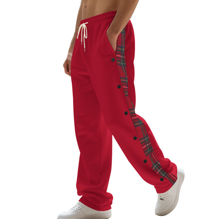 Lune London men's athletic leisure pants with snap details