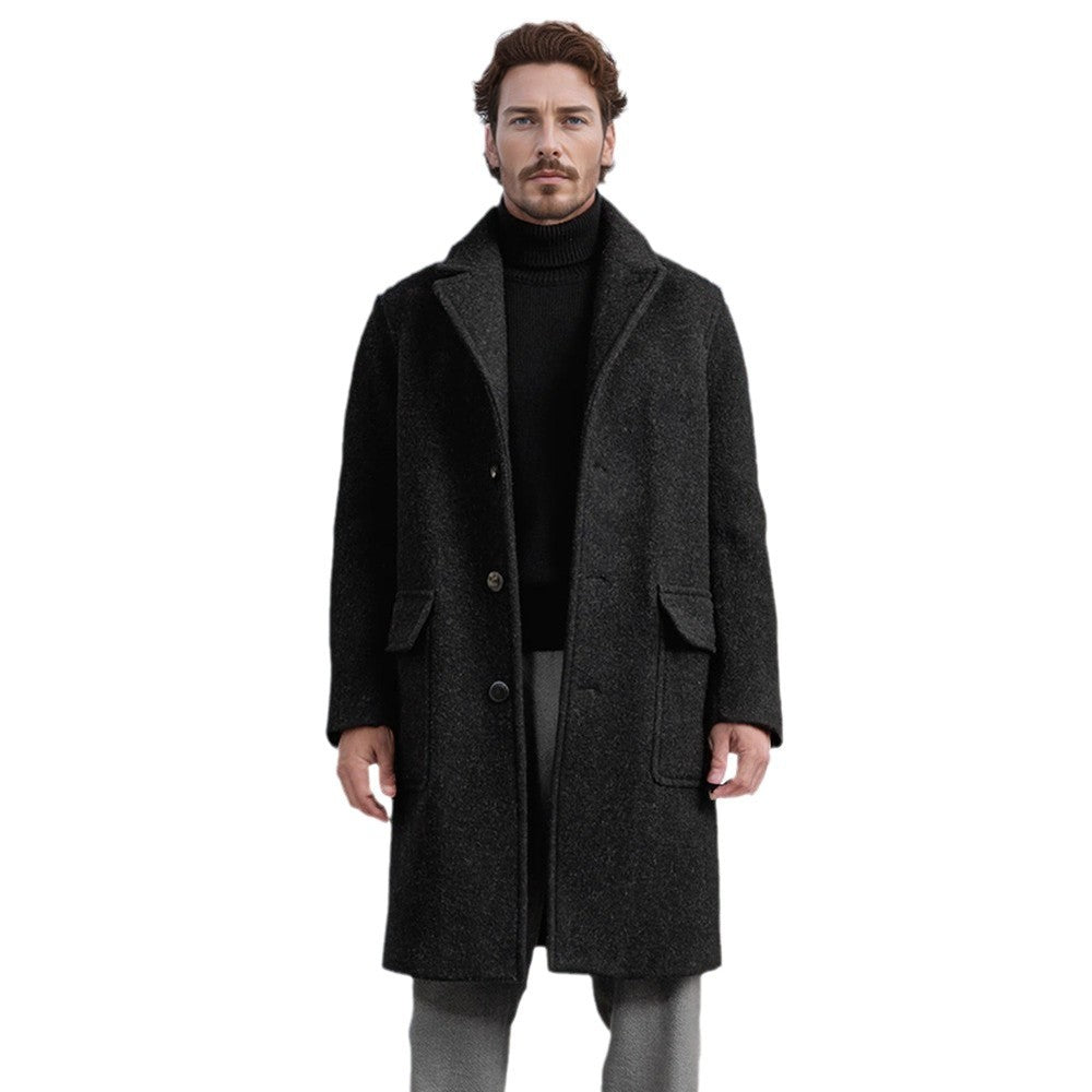 Classic Fit Wool Coat for Men Amarae