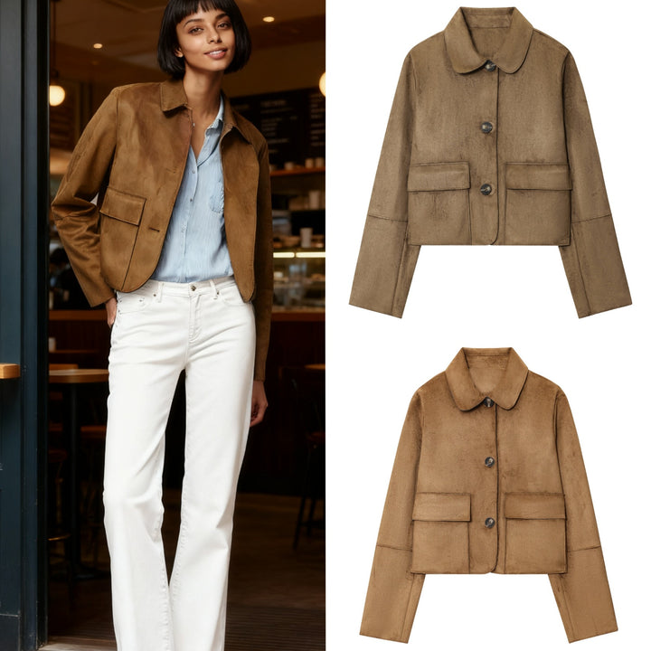 Short jacket for women with practical pockets Lune London