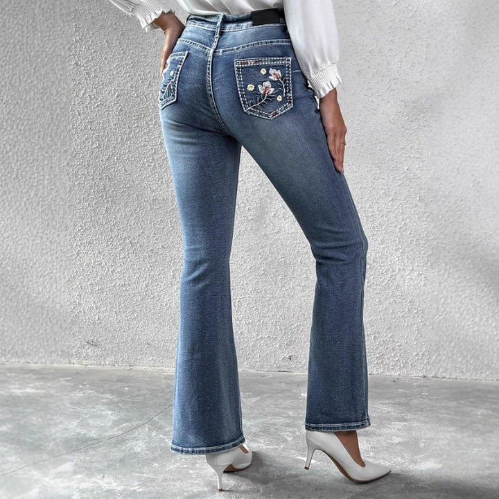 Women's slim bootcut jeans with a slight flare and sculpting stretch waistband Amarae