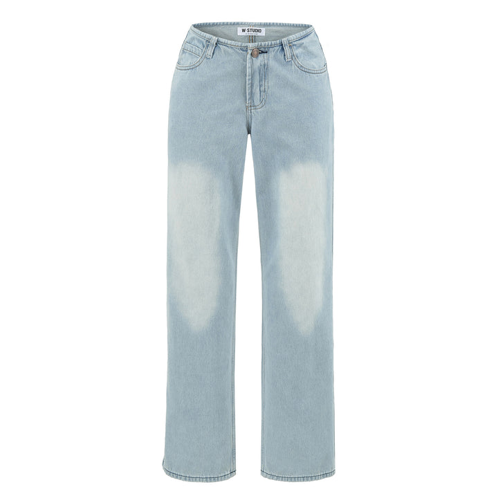 Women Highwaist Cropped Jeans with straight cut and wide leg Amarae