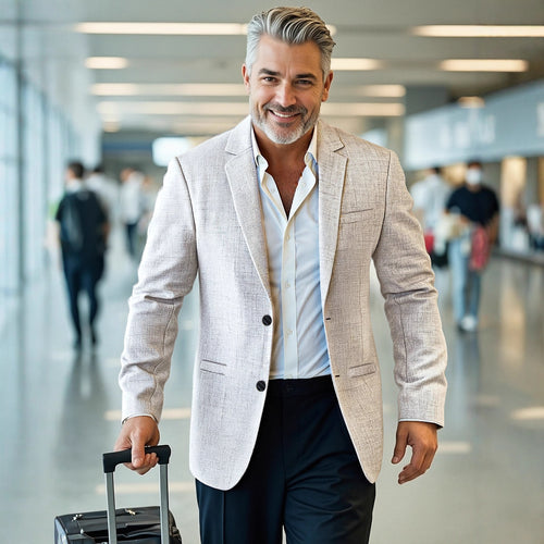 Elegant casual jacket for men in high-quality fabric with structured design Amarae
