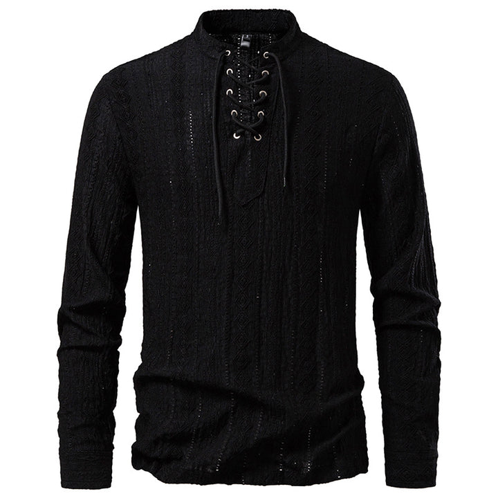 Long sleeve shirt for men with creative lace design Lune London