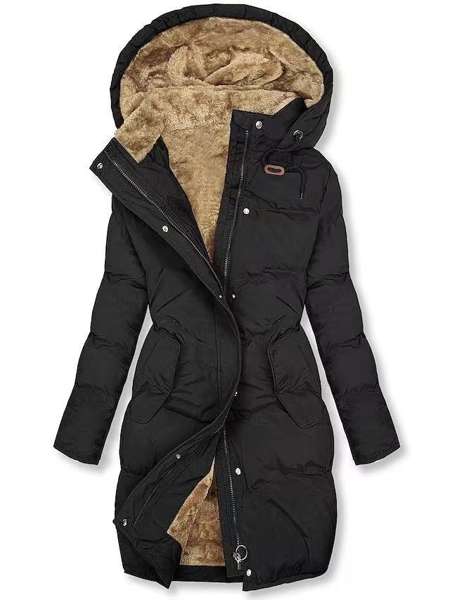 Women's Insulated Winter Parka with Removable Hood and Soft Lining Lune London
