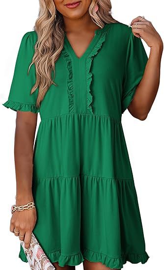 Lightweight summer dress for women with ruffle details Lune London