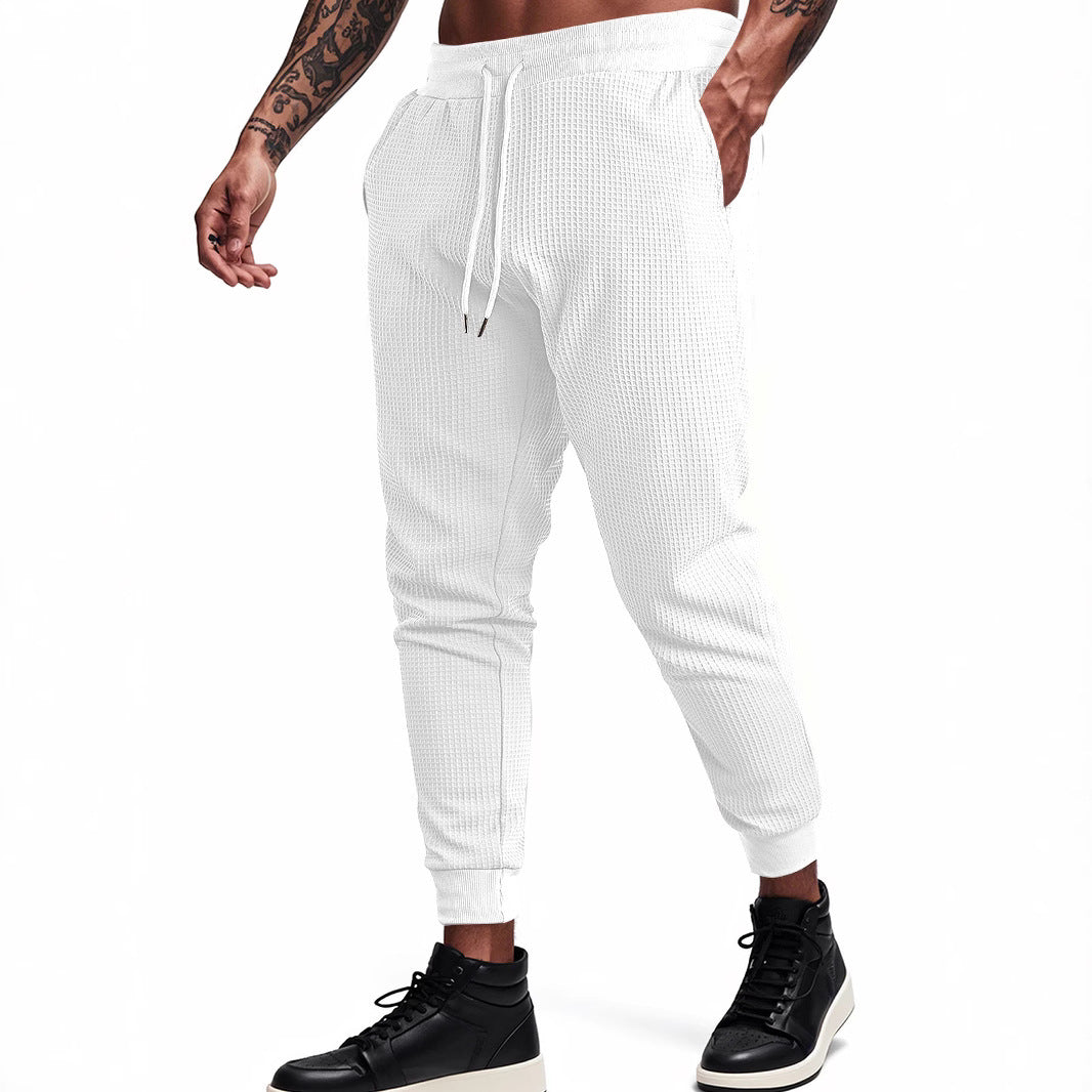 Lune London Men's waffle structure athletic jogger pants
