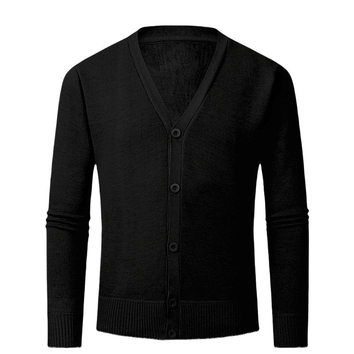 Men's knit sweater with V-neck and buttonless design Lune London