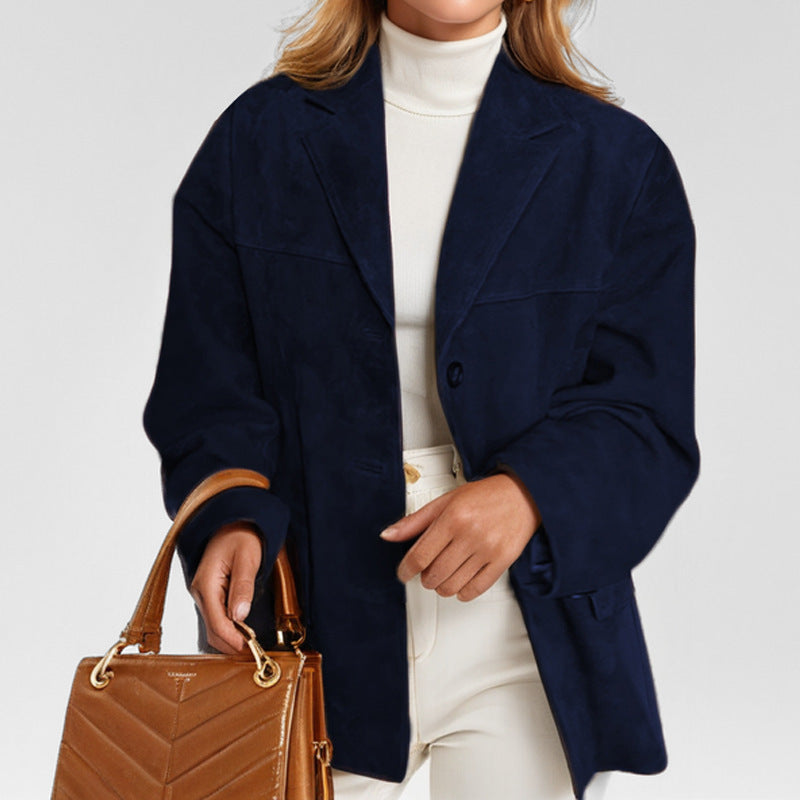 Veste surdimensionnée élégante pour femmes en imitation suédine Chic & Stil