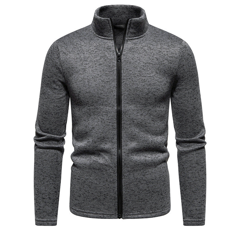 Men's fleece jacket with stand collar and full zip Lune London