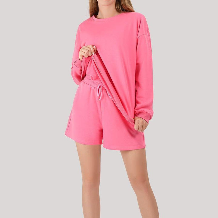 Ladies casual sweatshirt and shorts set Lune London